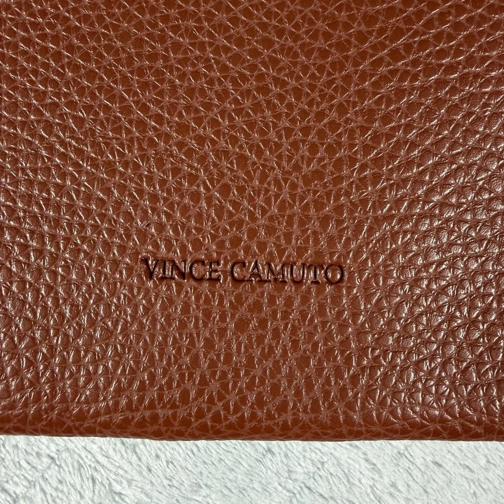 Vince Camuto: Large‎ Vegan Leather Tote Bag Carryall with a Black Stripe